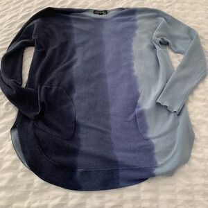 Charlies B Ombre Navy and Light Blue Sweater